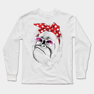 Bandana Monkey Lover Long Sleeve T-Shirt